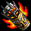 Braceletes Dama Flamejante